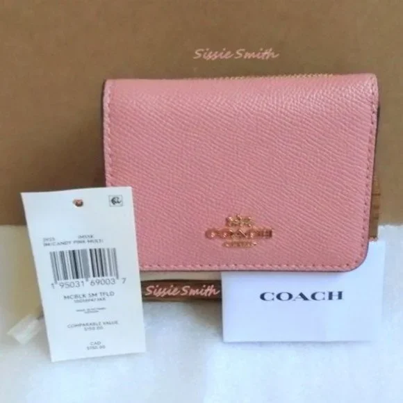 Coach | Bags | Nwt Coach Candy Pink Small Trifold Wallet In